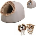 thumbnail image 1 of Winter Warm Pet Cave Bed, 2026 New Winter Cozy Cat Tent for Indoor, Soft Plush Cozy Indoor Nest with Non-Slip Bottom for Small Medium Dogs, Cats (Gray, M, 16 * 14 * 13inches), 1 of 8