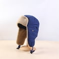 thumbnail image 1 of Winter Warm Plus Down Thickening Winter Hat Men and Women Ear Protection Cap Thunder Peak Cap, 1 of 5