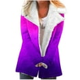 thumbnail image 1 of Winter Warm Plus Size Caots for Womens Zip Up Fashion Composite Plush Button Lapels Jacket Outwear Coat, 1 of 4