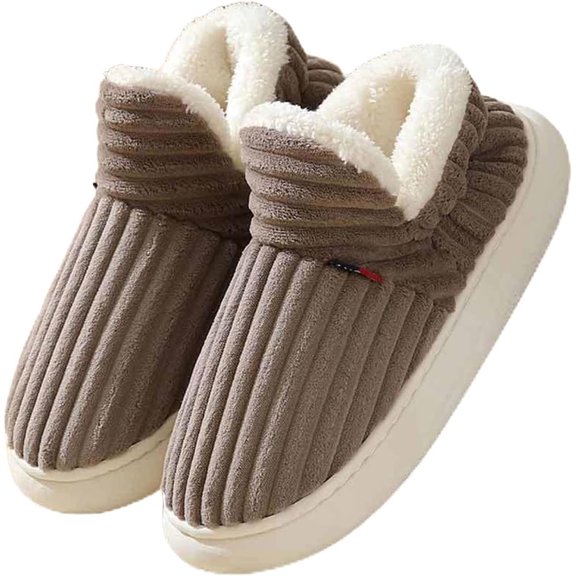 Winter Warm Plush Unisex Slipper Booties - Anti-Slip Thick Sole, Cozy Indoor & Outdoor