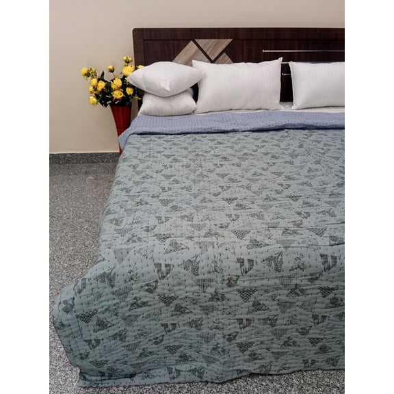 Winter Warm Quilt Batting Cotton Quilt Handmade Jaipuri Razai Quilt blanket, Soft Indian Cotton Kantha Quilt, Queen Size Jaipuri Quilt,