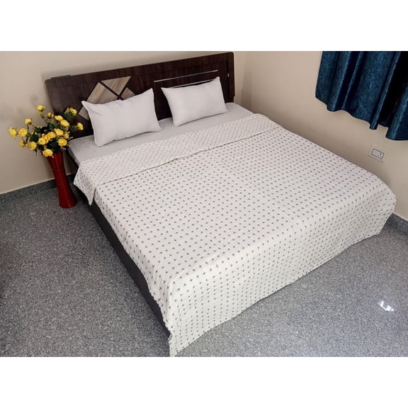 Winter Warm Quilt Batting Cotton Quilt Indian Reversible Handmade Jaipuri Razai Soft Jaipuri Indian Cotton Kantha Quilt Rare Find