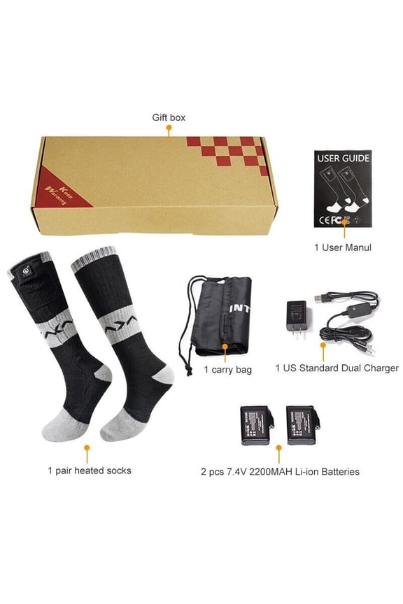 Winter Warm Rechargeable Electric Ski Heating Stockings