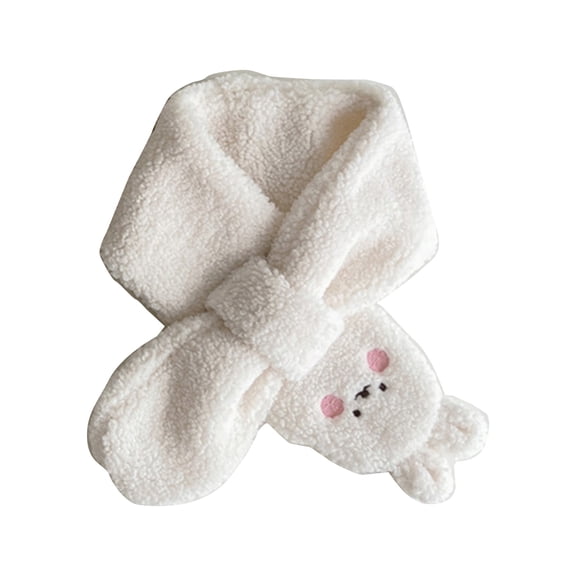 Winter Warm Scarf Lovely Kids Thick Warm Scarves Unisex Cartoon Bear Pattern Long Muffler Cute Baby Neckerchief