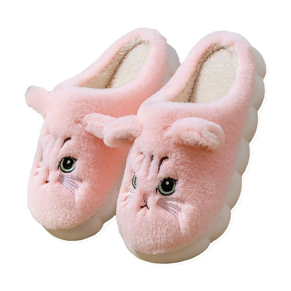 Winter Warm Slippers House Shoes Slippers for Women Ladies Fashion Winter Insulation Closed Toe Flat Bottom Soft Slippers