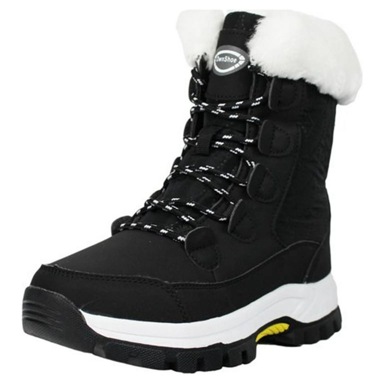 warm winter snow boots comfortable rain comfortable black waterproof women