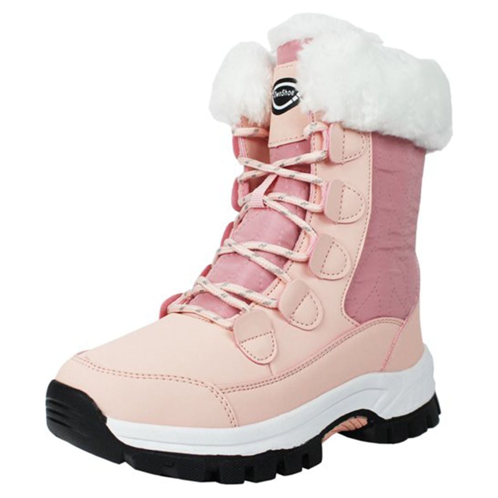 Bottes D'hiver Femme Imperméables Doublées Fourrure - Chaussures Neige Antidérapantes - Taille 36-43