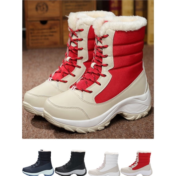 Winter Warm Snow Boots for Women Fashion Plus Size Eva Thick-soled Snow Boots High-top Velvet Warm Cotton Shoes