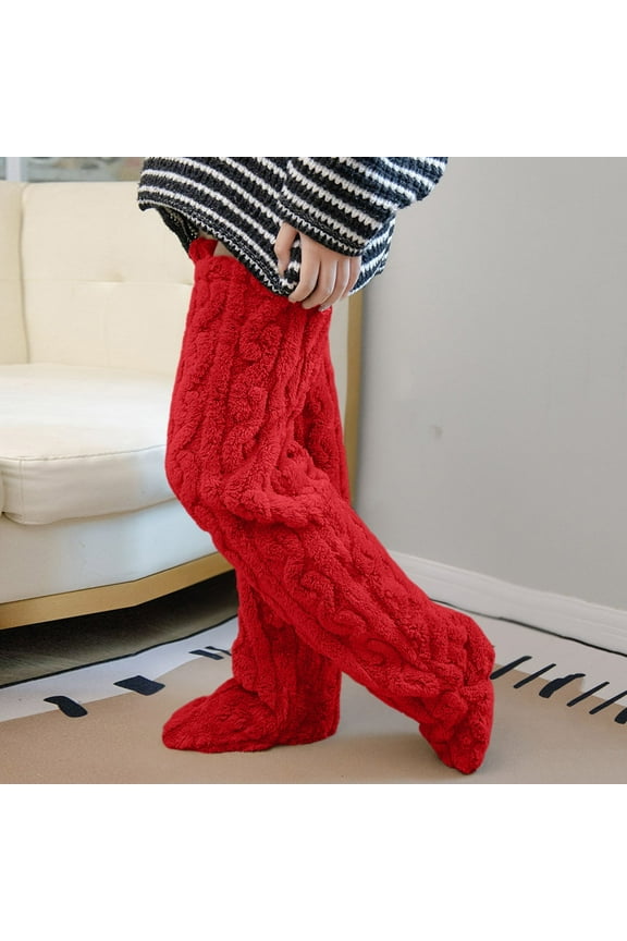 Winter Warm Socking Leg Cover Home Knee Socks Thick Woolen Pants Leg Warmers Fashion Soft Stretch Socking Pregnancy Winter Tights Dark Fishnet Fuzzy Sock Dolls Fuel Belt Helium 2 Thigh Hose for Women