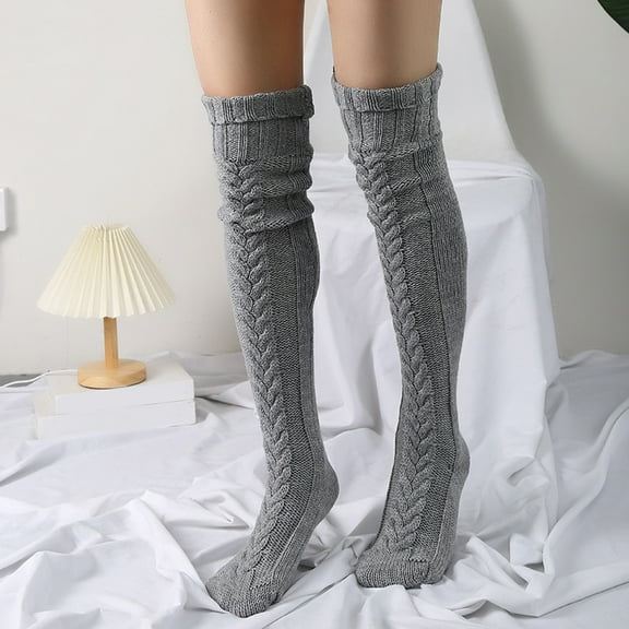 Winter Warm Socking Leg Cover Home Knee Socks Thick Woolen Pants Leg Warmers Fashion Soft Stretch Socking Spanks Hosiery Female Purge Outfit Classic Knit Stocking Footlocker Romper with Choker