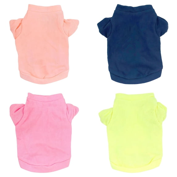 Winter Warm Soft Cotton Pet Shirts, Exclusive Cat Shirts & Short Sleeve Dog T Shirt Vests, Breathable Lightweight Basic Thermal Clothes for Boy Girl Small Puppies Chihuahuas Yorkies Cold Weather