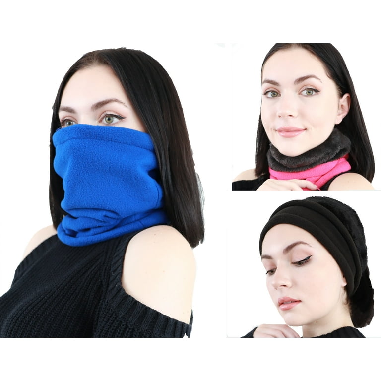 Winter Warm Thermal Warm Fleece Neck Gaiter Multi 20 in