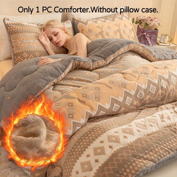 Winter Warm Thick Tafu Velvet Quilt - 4-Season Soft Cozy Wealthy Style Bed Quilt