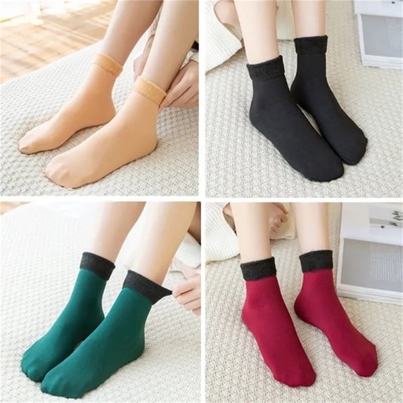 Winter Warm Thicken Thermal Socks Seamless Sock Plus Velvet Floor Sleeping Socks