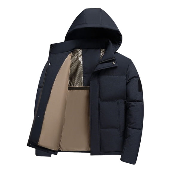 Winter Warm Thickened Down Alternative Coat For Business Casual Outdoor Windproof Comfortable Lightweight Jacket