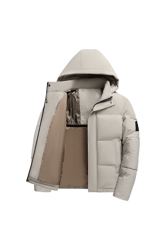 Winter Warm Thickened Down Alternative Coat For Business Casual Outdoor Windproof Comfortable Lightweight Jacket