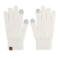 thumbnail image 1 of Winter Warm Touch Screen Gloves Knit Gloves Phone Touch Gloves Unisex Cable Knit Anti-Slip Touchscreen Texting Gloves 2025 White Free, 1 of 2