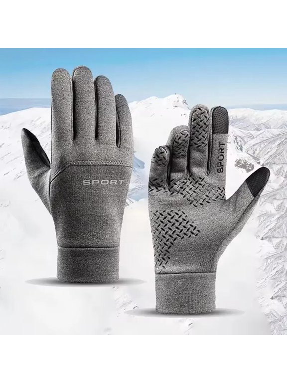 Winter Warm Touch Screen Gloves, Windproof Anti-slip Cold Resistant Cycling Gloves for Men Women, Outdoor Running Hiking Skiing Gloves