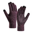 thumbnail image 1 of Winter Warm Touchscreen Knit Gloves, Non-Slip Cycling Gloves, Cold Proof Thermal Gloves, All-Weather Riding Gloves for Men and Women, Texting Compatible Gloves d, 1 of 1