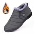 thumbnail image 1 of Winter Warm Unisex Cotton Boots Soft Sole Waterproof Cotton Shoes Snow Boots for Home and Outdoor Use (Gray,11), 1 of 8