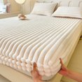 thumbnail image 1 of Winter Warm Velvet Mattress Cover Soft Bedspread Soft Student Dormitory Bedsheet Thick Fitted Sheet Mattress Protector Bed Cover (White,180x200cm), 1 of 7
