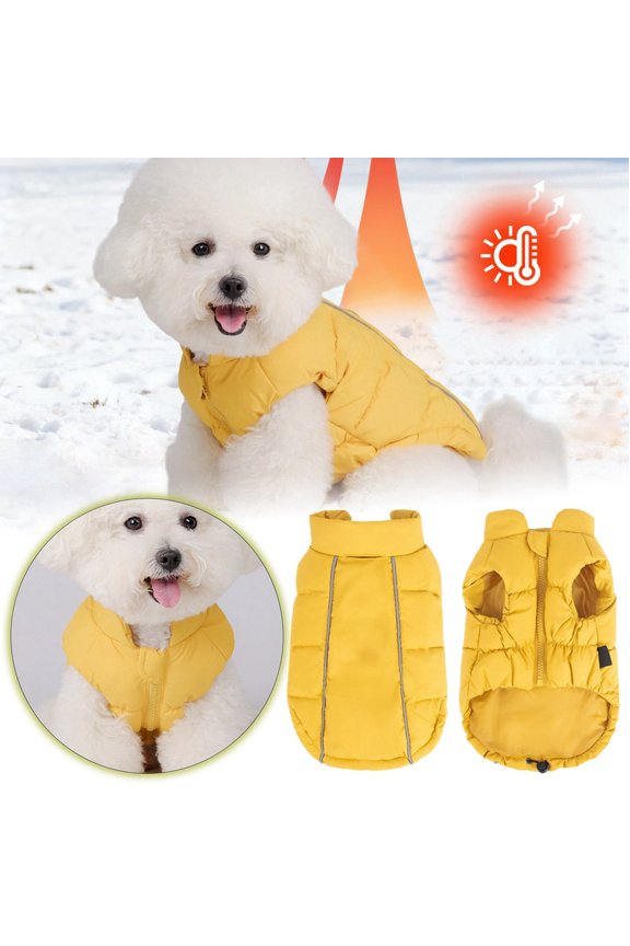 Insulating Thermal Vest for Dogs Cold Weather Cozy Outerwear Protective Warm Apparel Indoor Outdoor Winter Wear