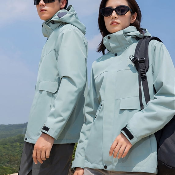 Winter Warm Windproof Jackets for Womens Warm Outdoor Leisure Charge Coat Men's And Women's Windproof And Rainproof Mountaineering Suit Group Purchase Work Suit