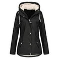 thumbnail image 1 of Winter Warm Windproof Jackets for Womens Fleece Outdoor Sportswear Hooded Mountaineering Jacket Hardshell Jacket, 1 of 4