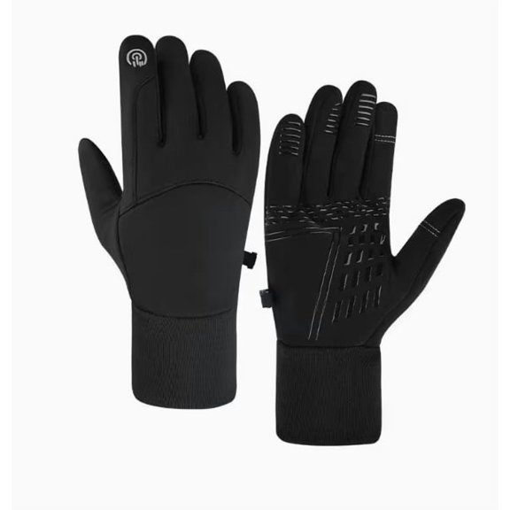 Winter Warm Windproof Touch Screen Gloves for Cycling, Skiing, Running, and Driving - One Size Fits All