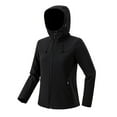 thumbnail image 1 of Winter Warm Windproof Zip Up Jackets for Womens Solid Color Outdoor Long Sleeve Zipper Sunscreen Windproof Raincoat Plus Size Hooded Jacket Coat, 1 of 9