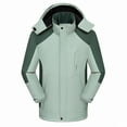 thumbnail image 1 of Winter Warm Windproof Zip Up Jackets for Womens Detachable Cap And Windproof Thickened Fleece Outdoor Sports Warm Jacket, 1 of 4