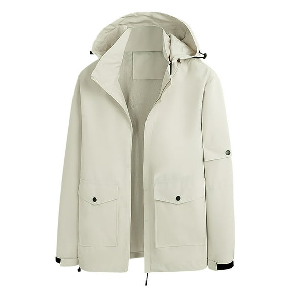 Winter Warm Windproof Zip Up Jackets for Womens Hooded Outdoor Mountaineering Charge Clothing Windproof