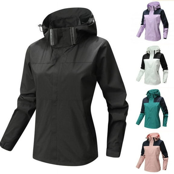 Winter Warm Windproof Zip Up Jackets for Womens Windproof Plush Insulation Long Sleeved Hooded Casual Coat