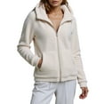 thumbnail image 1 of Winter Warm Women Fleece Hooded Sweatshirt Lightweight Full Zip Long Sleeve Fuzzy Jackets with Large Front Pockets, 1 of 9