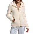 thumbnail image 1 of Winter Warm Women Fleece Hooded Sweatshirt Lightweight Full Zip Long Sleeve Fuzzy Jackets with Large Front Pockets, 1 of 9