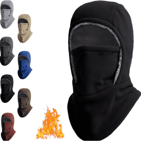 Winter Warmth 2-in-1 Hat & Face Mask,Plush-Lined Thickened Thermal Hat with Face Mask,Face and Neck Protection in 1