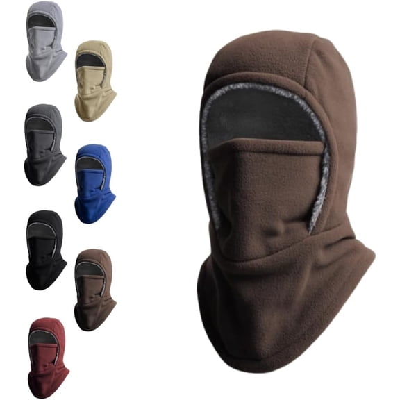 Winter Warmth 2-in-1 Hat Face Mask, Unisex Windproof Warm Balaclava for Outdoor Winter Activities with Cold Weather Face Protection