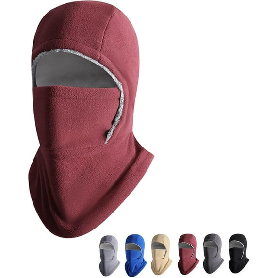 Winter Warmth 2-in-1 Hat & Face Mask, Unisex Windproof & Warm for Cold Weather Outdoor Work, Ski, and Daily