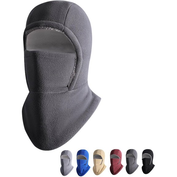 Winter Warmth 2-in-1 Hat & Face Mask, Unisex Windproof & Warm for Cold Weather Outdoor Work, Ski, and Daily