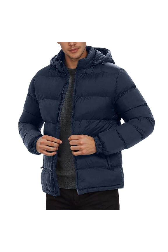 Winter Warmth Detachable Hooded Jacket Insulated Coat For Cold Weather Outdoor Activities
