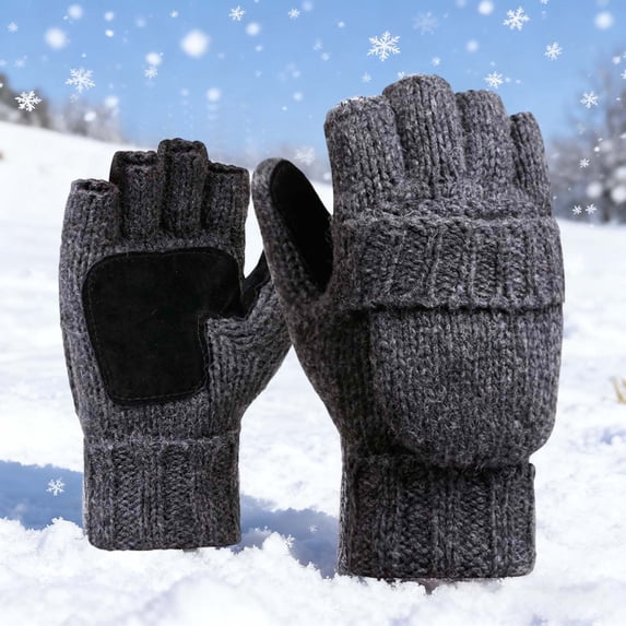 Winter Warmth Gloves for Everyday Casual Use with Thick Knitted ...