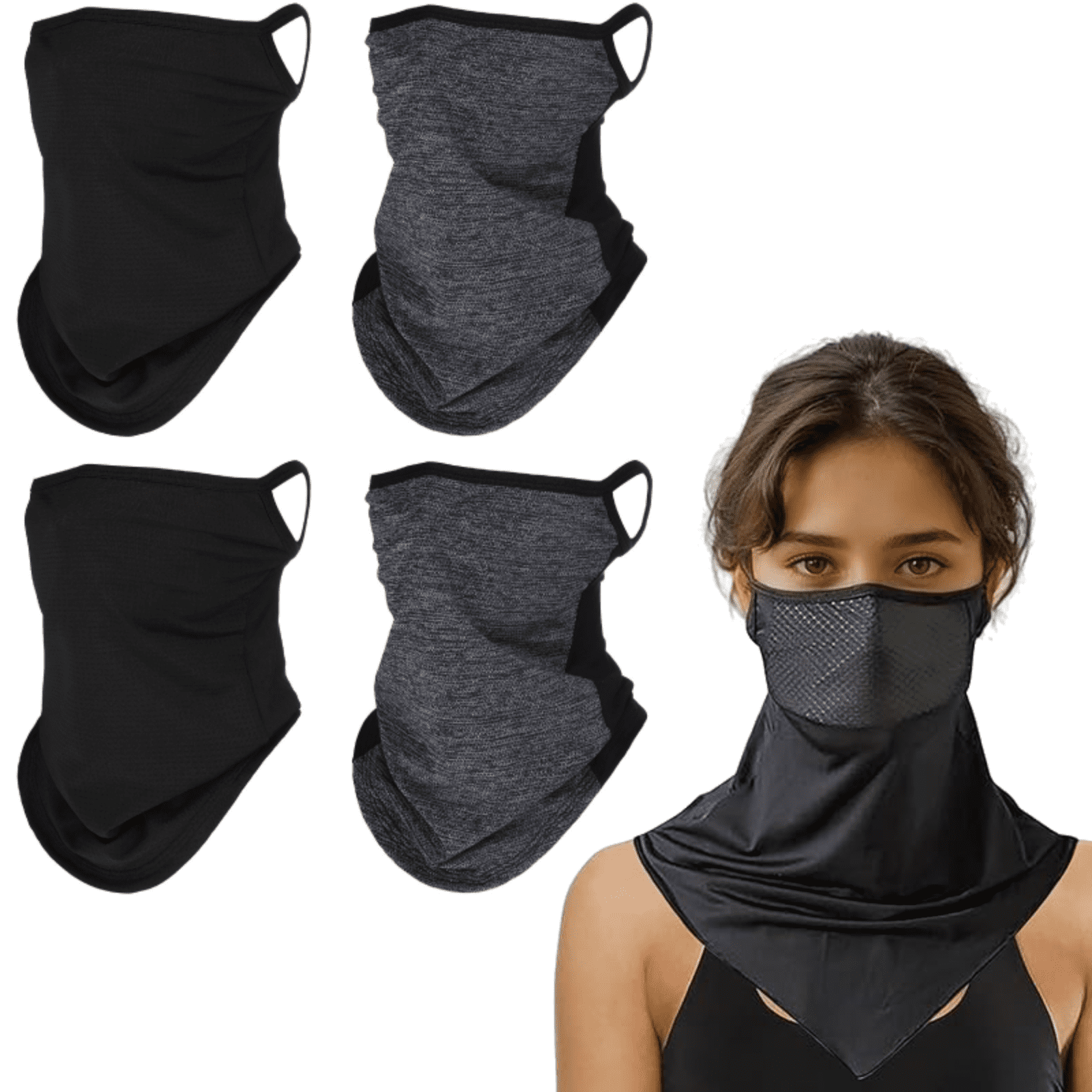 Tao Women Face Shield Multipurpose Protector Neck Gaiter Elastic
