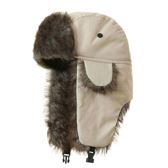 Winter Warmth Polyester Cap with Thick Lining, Classic Design, Waterproof, Suitable for Outdoor Activities