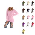 thumbnail image 1 of Winter Warmth Solid V-Neck Long Sleeve Fuzzy Pullover Sweater for Women – Plus Size Casual Thermal Soft Comfort Top for Fall & Winter, 1 of 7