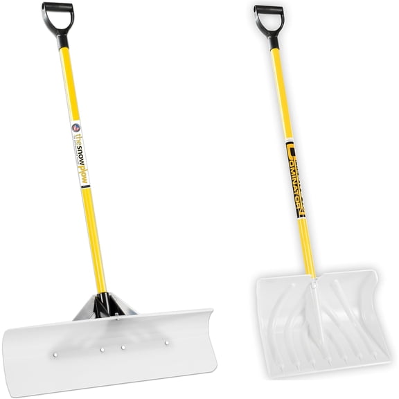 Winter Warrior Combo: 28" Original Snow Pusher + Snow Dominator Scoop Shovel