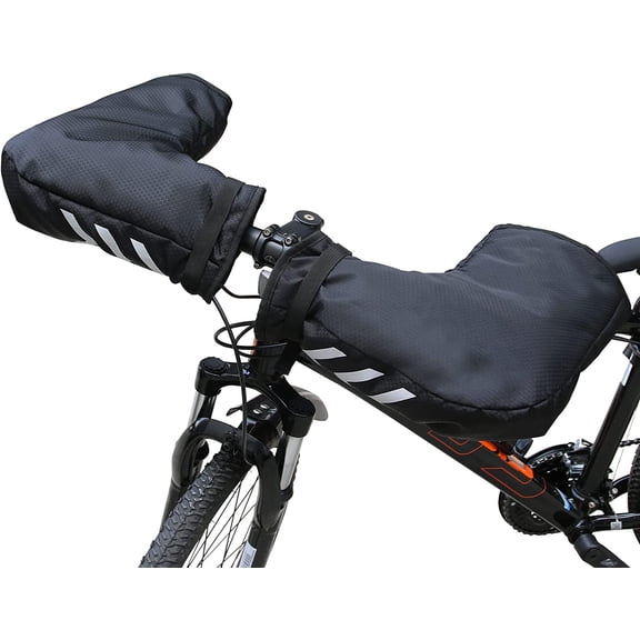 Winter Waterproof Bicycle Handlebar Mittens, Windproof Warm Gloves for E-Bike, MTB and Commuter Bikes