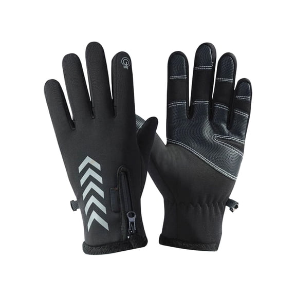 uvwlwu Winter Cycling Windproof Thermal Fleece Riding Mittens with Slip ...
