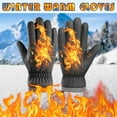 thumbnail image 1 of Winter Waterproof Gloves for Men Women, Waterproof Windproof Anti-Slip 11 Fingers Touch Screen Gloves with Thermal Lining for Cold Weather Motorcycle Driving Cycling Skiing Snowboarding Walking, 1 of 5