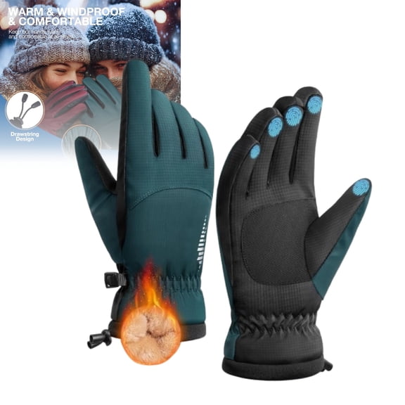 Winter Waterproof Gloves Ski for Women Men, Cold Weather Warm Thermal Touchscreen Snow Gloves for Running Cycling