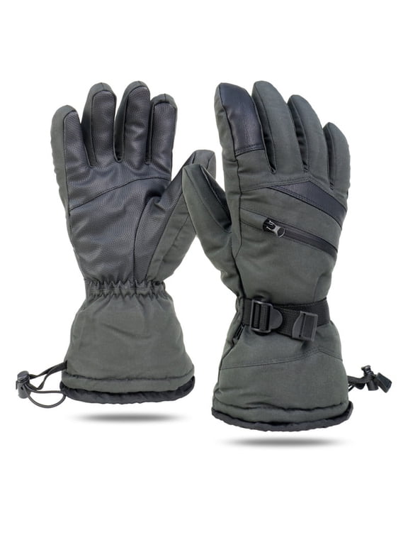 Winter Waterproof Gloves for Men Ski / Snowboard Windproof Insulated Snow Gloves Size L-XL